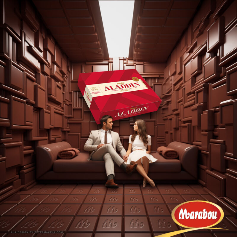 Box of Chocolate Marabou ad
