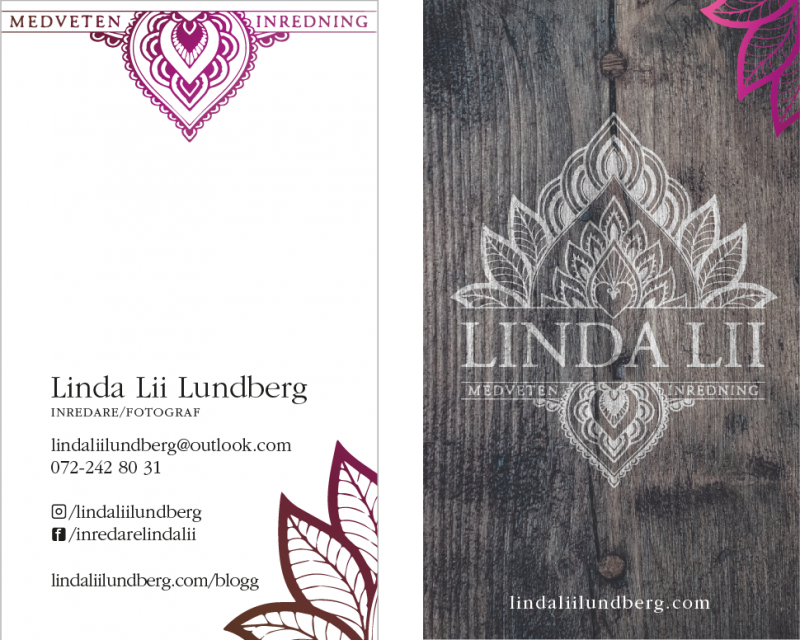 Linda Lii Lundberg Medveten Inredning visitkort logotyp logo