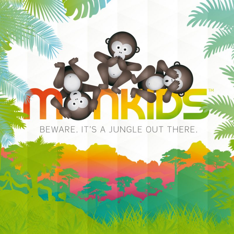 MONKIDS™ logotyp med payoff